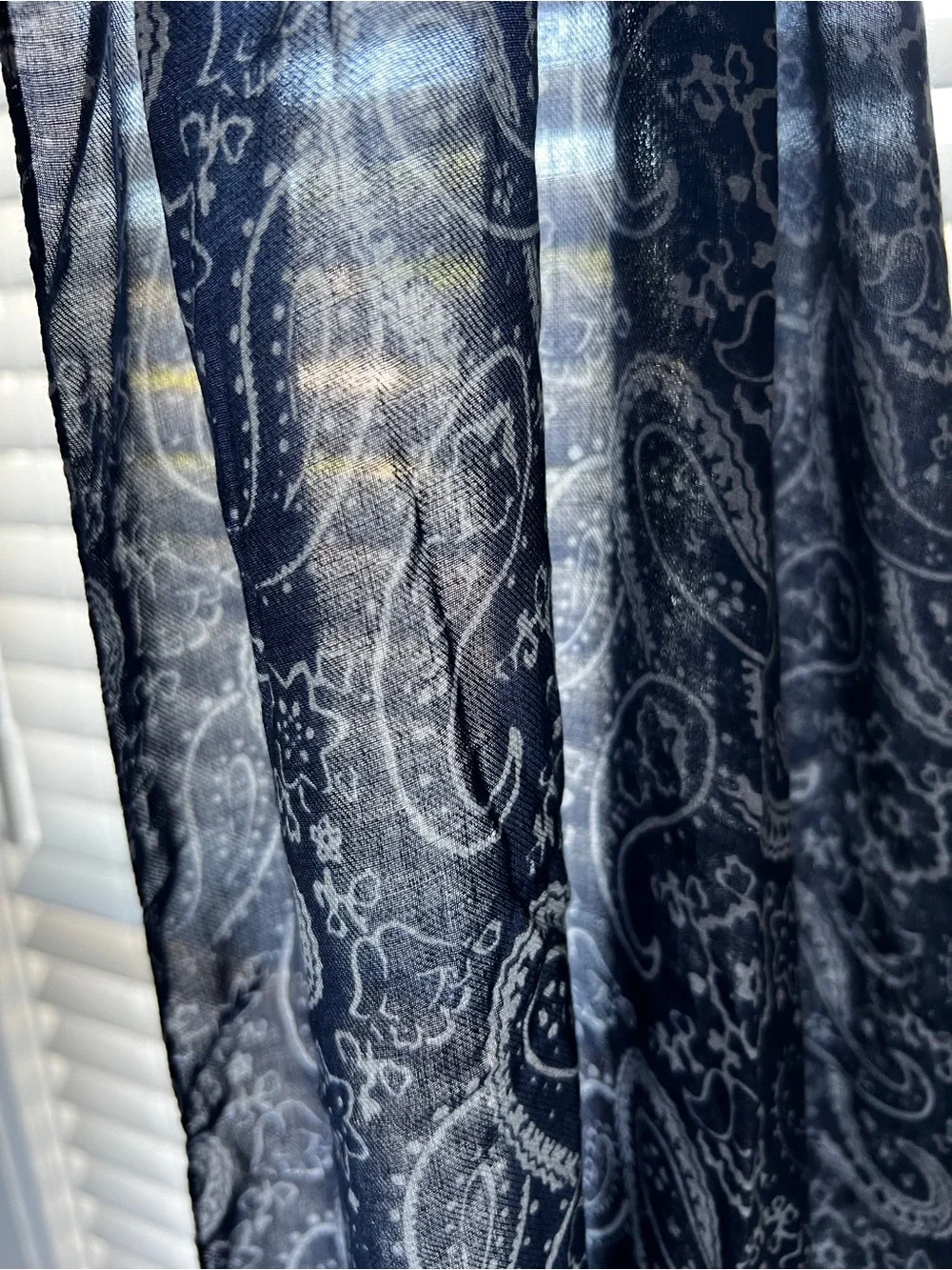 Altea Navy Paisley Ombré Soft Lightweight Scarf